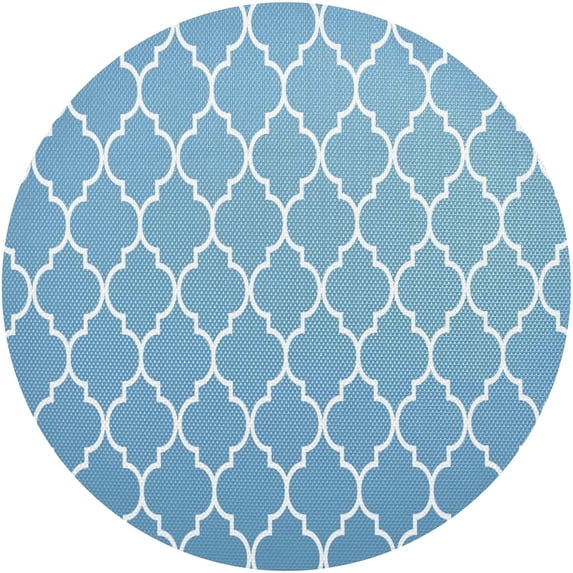 Coolnut Abstract Floral Round PVC Placemats 6 PCS, Non-Slip Heat Resistant Table Mat Kitchen Dining Table Plate Mat, 15.4inch216 Home Decor Gifts
