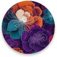 thumbnail image 1 of Coolnut Abstract Flowers Coaster, Drinks Round Absorbent Stone Set with Ceramic Stone and Cork Base, Tabletop Protection Mats and Cups Place for 4PCS Home Decor, 1 of 6