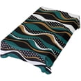 thumbnail image 1 of Coolnut Abstract Striped Wavy Green Tablecloth 54" x 54" Rectangle Table Cloth Stain-Resistant Dining Table Cover for Home Dinner Party House Decor, 1 of 7