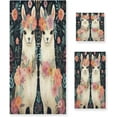 thumbnail image 1 of Coolnut Alpaca Flowers Towels 3 Pack Bath Towels for Bathroom Set Soft Cotton Highly Absorbent Lightweight & Quickdry Towel Set 1 Bath Towel,1 Hand Towel,1 Washclothe Wash cloth, 1 of 6
