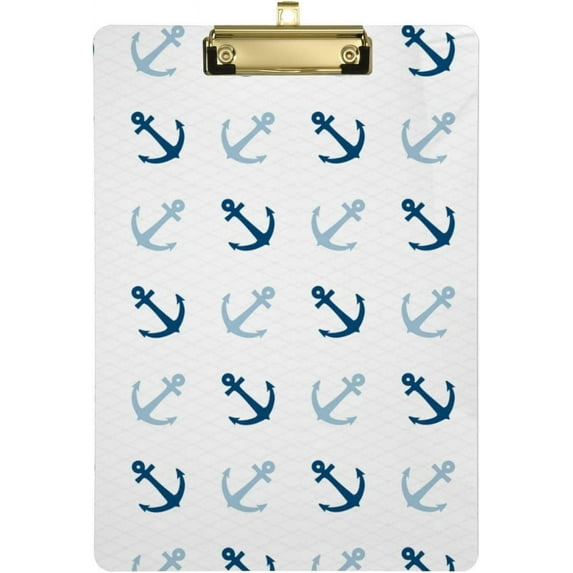 Coolnut Anchor Clipboard, Acrylic Standard A4 Letter Size Clip Board with Low Profile Clip for Office, Classroom, Doctor, Nurse and Teacher, 12.5"x9"