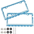 thumbnail image 1 of Coolnut Anchor Fish Print 2 Holes Car License Plate Frames 2PCS, Car License Plate Holder with Screw Caps Cover Set Automotive Exterior Parts Decoration for US Vehicles, 1 of 7