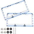 thumbnail image 1 of Coolnut Anchor License Plate Frames 2pcs, Aluminum Universal Car License Plate Holder with Elliptical Hole for US Vehicles, 12"x 6", 1 of 7