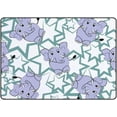 thumbnail image 1 of Coolnut Area Rug Cute Elephants on Background with Stars Nursery Rug Floor Mat Kids Playing Mat 7' x 5' (80 x 58 in) for Living Room Bedroom, 1 of 6