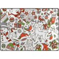 thumbnail image 1 of Coolnut Area Rug Pad Merry Christmas Elements Nursery Rugs, Floor Mat for Kids Playing Room Living Room Bedroom 7' x 5' (80 x 58 inch), 1 of 6