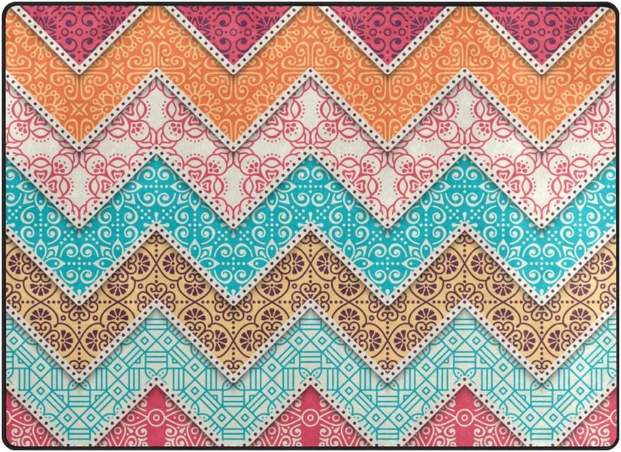 Coolnut Area Rug Pad Tile with Mandalas Nursery Rugs, Floor Mat for