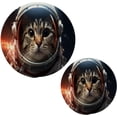 thumbnail image 1 of Coolnut Astronaut Cat Round Woven Potholders Set Trivets for Hot Dishe Heat Resistant Non-Slip Trivets for Cooking and Baking Kitchen Home Decor, 1 of 7