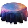 thumbnail image 1 of Coolnut Aurora Art Galaxy Round Tablecloth 60", Waterproof Stain and Wrinkle Resistant Washable Decorative Table Covers for Kitchen Dining Tabletop Party Outdoor Picnic Christmas Decor, 1 of 7