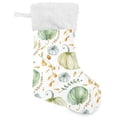 thumbnail image 1 of Coolnut Autumn Harvest Pumpkin Christmas Stocking 1pc, Large Fireplace Xmas Hanging Stockings with Plush Cuff for Family Holiday Party Decorations, 17.71"x 12.20", 1 of 7