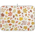 thumbnail image 1 of Coolnut Autumn Maple Leaf Dish Drying Mat Absorbent Heat Resistant Reversible Dish Draining Mat for Kitchen Countertops Sinks,24"x18", 1 of 6
