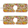 thumbnail image 1 of Coolnut Autumn Pumpkins Birds Sink Splash Guard for Faucet 2 Packs Faucet Absorbent Mats, Vintage Faucet Handle Drip Catcher Quickly Drying Mat for Kitchen Counter Bathroom, 30"x5.5" RV, 1 of 7