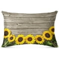 thumbnail image 1 of Coolnut Autumn Sunflowers on Wooden Board Pillowcases, Soft and Cozy Decor Giftsative Pillow Cases with Hidden Zipper for Bedroom, Sofa, Couch, Queen Size 20x30 Inches（33）, 1 of 6