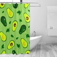 thumbnail image 1 of Coolnut Avocado On Green Bath Shower Curtain Liners 60x72in 100% Polyester Waterproof Bath Curtain with Hooks, 1 of 5