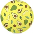 thumbnail image 1 of Coolnut Avocado Round Placemats Waterproof Non-Slip Washable Place Mats Polyester Table Mats Set of 6 Heat Resistant for Home Kitchen Holiday Party Home Decor Gifts, 1 of 7