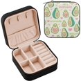 thumbnail image 1 of Coolnut Avocado Travel Jewelry Box PU Leather Jewelry Organizer Ideal Gift for Women Girls, Portable Mini Jewelry Travel Case for Stud Earrings Rings Necklaces Bracelets Women Gifts, 1 of 7