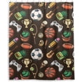 thumbnail image 1 of Coolnut Ball Sports Gamepad Shower Curtain Bathroom Decor Watercolor Shower Curtain Sets Fabric Cloth Bathroom Curtains with Hooks 60x72 Inch, 1 of 6