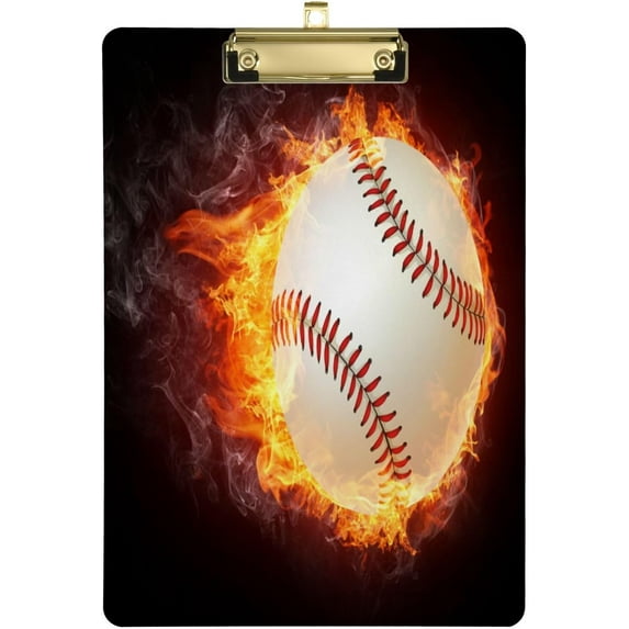 Coolnut Baseball Clipboard A4 Standard Size Decorative Clipboard with Low Profile Metal Clip for Students Men Women Classroom and Office Gifts