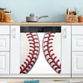 thumbnail image 1 of Coolnut Baseball Stripes Dishwasher Door Cover Reusable Trimmable Kitchen Fridge Front Decal Magnetic Home Refrigerator Magnet Decal Panels 20"Wx26"H Home Decor, 1 of 5