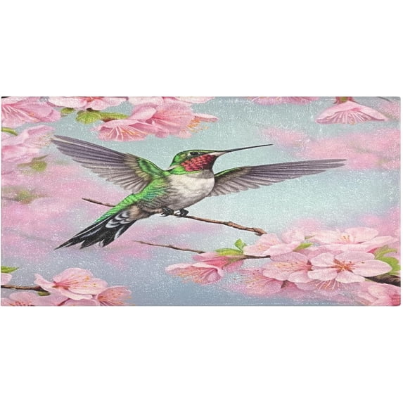 Coolnut Bath Mat, Soft Absorbent Bath Rug, Hummingbird Bath Mats for Bathroom, Living Room Bedroom Home Floor Mat, Bath Mat for Tub Non Slip 20 x 39 Inch Home Decor
