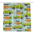 thumbnail image 1 of Coolnut Bath Shower Curtain Liners Easter Car and Rabbit Pattern 72x72in Polyester Waterproof with 12 Curtain Hooks, 1 of 6