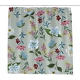 thumbnail image 1 of Coolnut Bath Shower Curtain Liners Elegant Flowers and Leaves 60x72in Polyester Waterproof with 12 Curtain Hooks Bathroom Accessories Decoration, 1 of 6