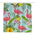 thumbnail image 1 of Coolnut Bath Shower Curtain Liners Flamingo Tropical Leaves and Flowers 72x72in Polyester Waterproof with 12 Curtain Hooks, 1 of 6