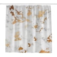 thumbnail image 1 of Coolnut Bath Shower Curtain Liners Gold Black Marble 60x72in Polyester Waterproof with 12 Curtain Hooks, 1 of 6