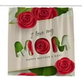 thumbnail image 1 of Coolnut Bath Shower Curtain Liners Happy Mothers Day with Lilies Roses 60x72in Polyester Waterproof with 12 Curtain Hooks Bathroom Accessories Decoration, 1 of 6