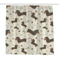 thumbnail image 1 of Coolnut Bath Shower Curtain Liners Leaves and Bones 66x72in Polyester Waterproof with 12 Curtain Hooks, 1 of 6
