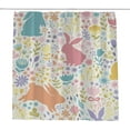 thumbnail image 1 of Coolnut Bath Shower Curtain Liners Rabbits and Wildflowers 66x72in Polyester Waterproof with 12 Curtain Hooks, 1 of 6