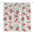 thumbnail image 1 of Coolnut Bath Shower Curtain Liners Roses and Butterflies 66x72in Polyester Waterproof with 12 Curtain Hooks, 1 of 6