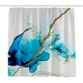 thumbnail image 1 of Coolnut Bath Shower Curtain Liners Transparent Abstract Artwork 72x72in Polyester Waterproof with 12 Curtain Hooks, 1 of 6