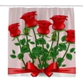 thumbnail image 1 of Coolnut Bath Shower Curtain Liners Valentine's Day Beautiful Roses 66x72in Polyester Waterproof with 12 Curtain Hooks, 1 of 6