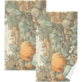 thumbnail image 1 of Coolnut Bathroom Hand Towels 2 Pcs Farm Plant Print, Cotton Bath Towels Lightweight Quickdry for Bathroom Ktichen Travel Gym, 16"×28", 1 of 6