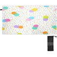 thumbnail image 1 of Coolnut Beach Towels Colorful Geometric Popsicle Camping Towels Summer Cartoon Ice Cream Sand Free Beach Towel, 30"x60" Large Beach Towels Quick Dry Bath Travel Towels Pool Yoga Beach Mat for Men W, 1 of 6