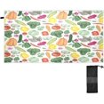 thumbnail image 1 of Coolnut Beach Towels Corn Red Chili Pepper Tomato Eggplant Carrot Onion Camping Towels Sand Free Beach Towel, 30"x60" Large Beach Towels Quick Dry Bath Travel Towels Pool Yoga Beach Mat for Me, 1 of 6