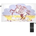 thumbnail image 1 of Coolnut Beach Towels Cowboy Camping Towels White Horses Sand Free Beach Towel, 30"x60" Large Beach Towels Quick Dry Bath Travel Towels Pool Yoga Beach Mat for Men Women, 1 of 6
