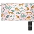 thumbnail image 1 of Coolnut Beach Towels Leopard Tropical Leaves Camping Towels Animal Sand Free Beach Towel, 30"x60" Large Beach Towels Quick Dry Bath Travel Towels Pool Yoga Beach Mat for Men Women, 1 of 6
