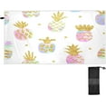 thumbnail image 1 of Coolnut Beach Towels Pineapple Gold Glitter Camping Towels Sand Free Beach Towel, 30"x60" Large Beach Towels Quick Dry Bath Travel Towels Pool Yoga Beach Mat for Men Women, 1 of 6