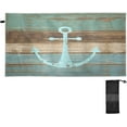 thumbnail image 1 of Coolnut Beach Towels Sea Anchor Camping Towels Wooden Board Sand Free Beach Towel, 30"x60" Large Beach Towels Quick Dry Bath Travel Towels Pool Yoga Beach Mat for Men Women, 1 of 6
