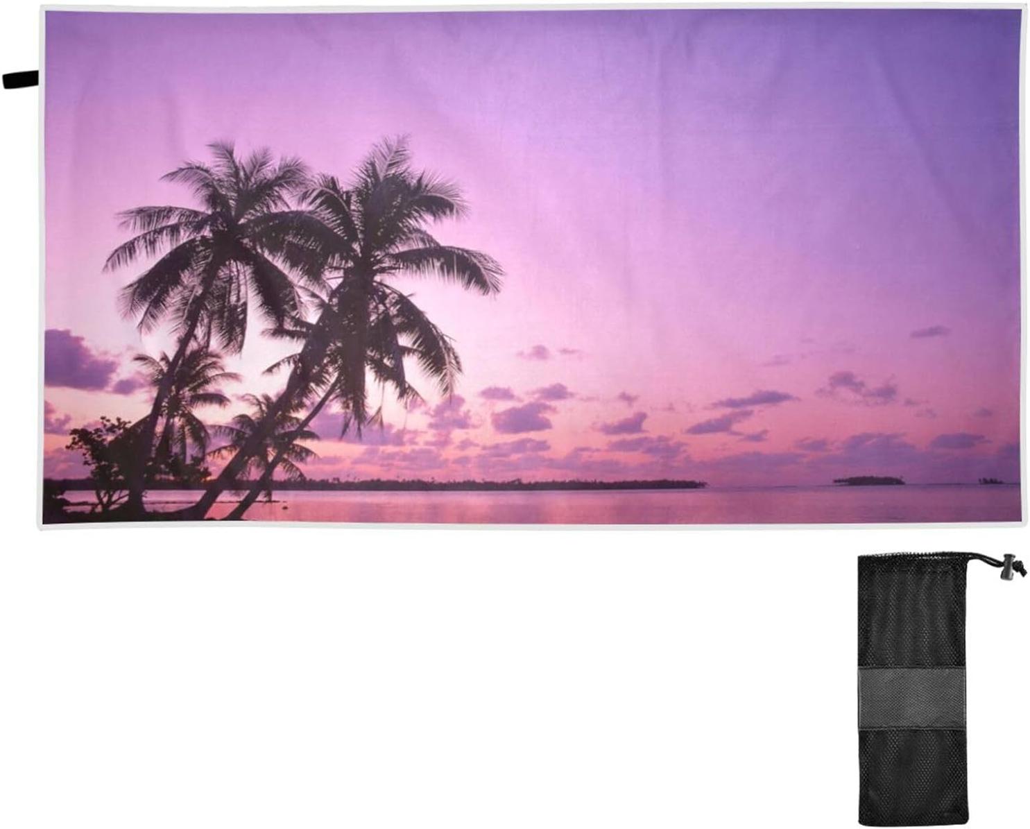 Cute Flamingo Beach Towel - 32x52 Inch Microfiber Quick-Dry Towel, Tropical Design For Pool, Beach & Travel