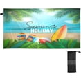 thumbnail image 1 of Coolnut Beach Towels Summer Beach Ball Palm Leaves Camping Towels Tropical Surf Board Flip Flop Sand Free Beach Towel, 30"x60" Large Beach Towels Quick Dry Bath Travel Towels Pool Yoga Beach Mat fo, 1 of 6