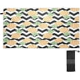 thumbnail image 1 of Coolnut Beach Towels Troipcal Pineapples Camping Towels Black White Strips Summer Sand Free Beach Towel, 30"x60" Large Beach Towels Quick Dry Bath Travel Towels Pool Yoga Beach Mat for Men Women, 1 of 6