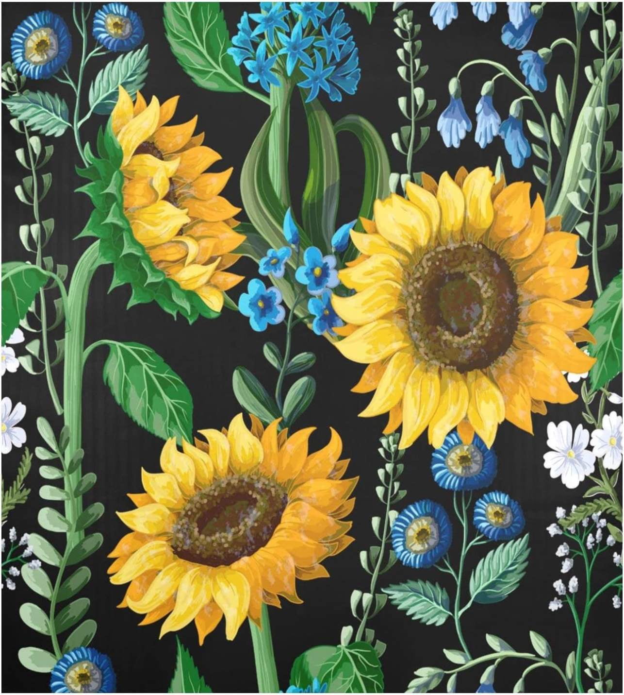 Coolnut Beautiful Botanical Sunflower Flowers Leaves Dishwasher