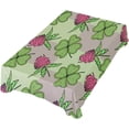 thumbnail image 1 of Coolnut Beautiful Clover and Flowers Rectangle Tablecloth,St. Patrick's Day Kitchen Decoration Dinner Rectangular Table Cover for Party Holiday Hotel BBQ-Machine Washable 54x72In, 1 of 7