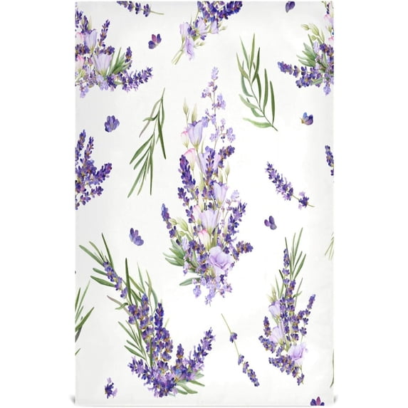 Coolnut Beautiful Lavender Kitchen Dish Towel Set of 1, Super Soft Absorbent Cleaning Cloth, Reusable Quick Drying Kitchen Towel for Home, Kitchen Washcloth Gift