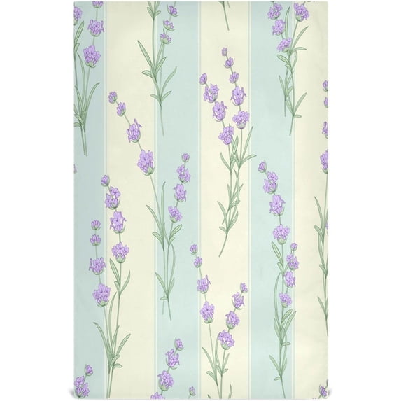 Coolnut Beautiful Lavender Kitchen Dish Towel Set of 6, Super Soft Absorbent Cleaning Cloth, Reusable Quick Drying Kitchen Towel for Home, Kitchen Washcloth Gift