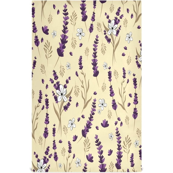 Coolnut Beautiful Lavender Kitchen Dish Towel Set of 6, Super Soft Absorbent Cleaning Cloth, Reusable Quick Drying Kitchen Towel for Home, Kitchen Washcloth Gift