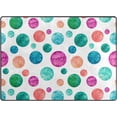 thumbnail image 1 of Coolnut Beautiful Watercolor Polka Dot Lightweight Carpet Mats, 5'3" x 4' Area Soft Rugs, Floor Mat Rug Home Decoration for Kids Room Living Room, 63"x 48", 1 of 6