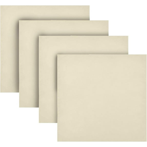 Coolnut Beige Cream Solid Color Cloth Napkins Set of 4, Reusable Washable Polyester Dinner Table Napkins for Family, Weddings, Parties, Home Decor, 20 x 20 Inch Washcloth Gift